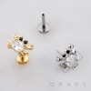 CRABBY CRAB CZ THREADLESS (PUSH IN) 316L SURGICAL STEEL LABRET SET